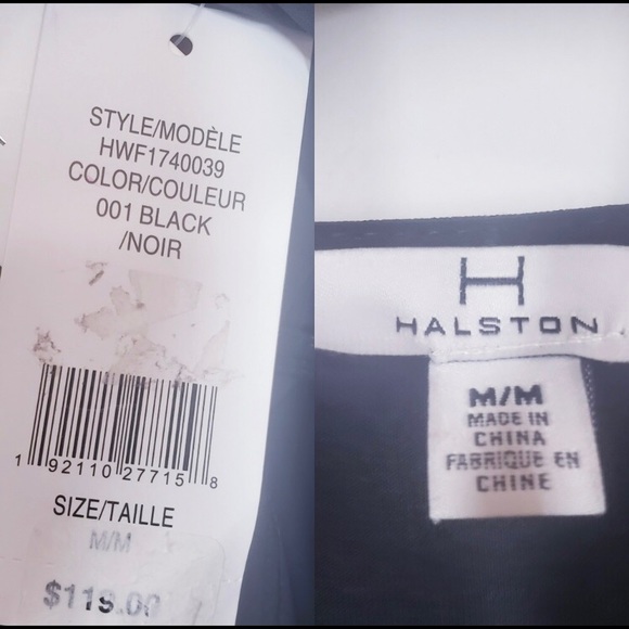 NEW HALSTON Black Wrap A-Line Mini Dress MEDIUM V-Neck Cap Sleeves Self-Tie Belt - Picture 3 of 3